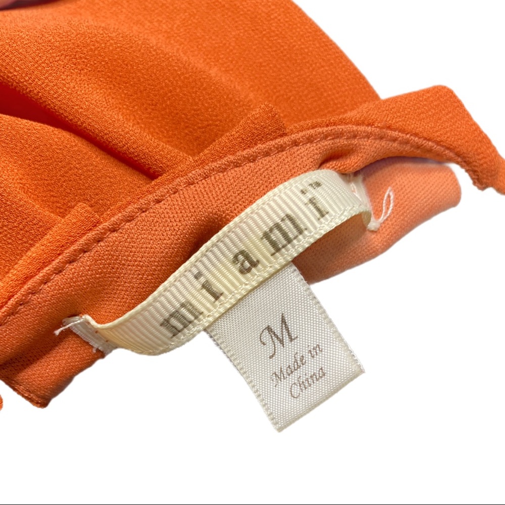 Miami orange mid-length halter dress size Medium - Picture 6 of 7